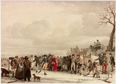 Skating, 1810 by John Augustus Atkinson